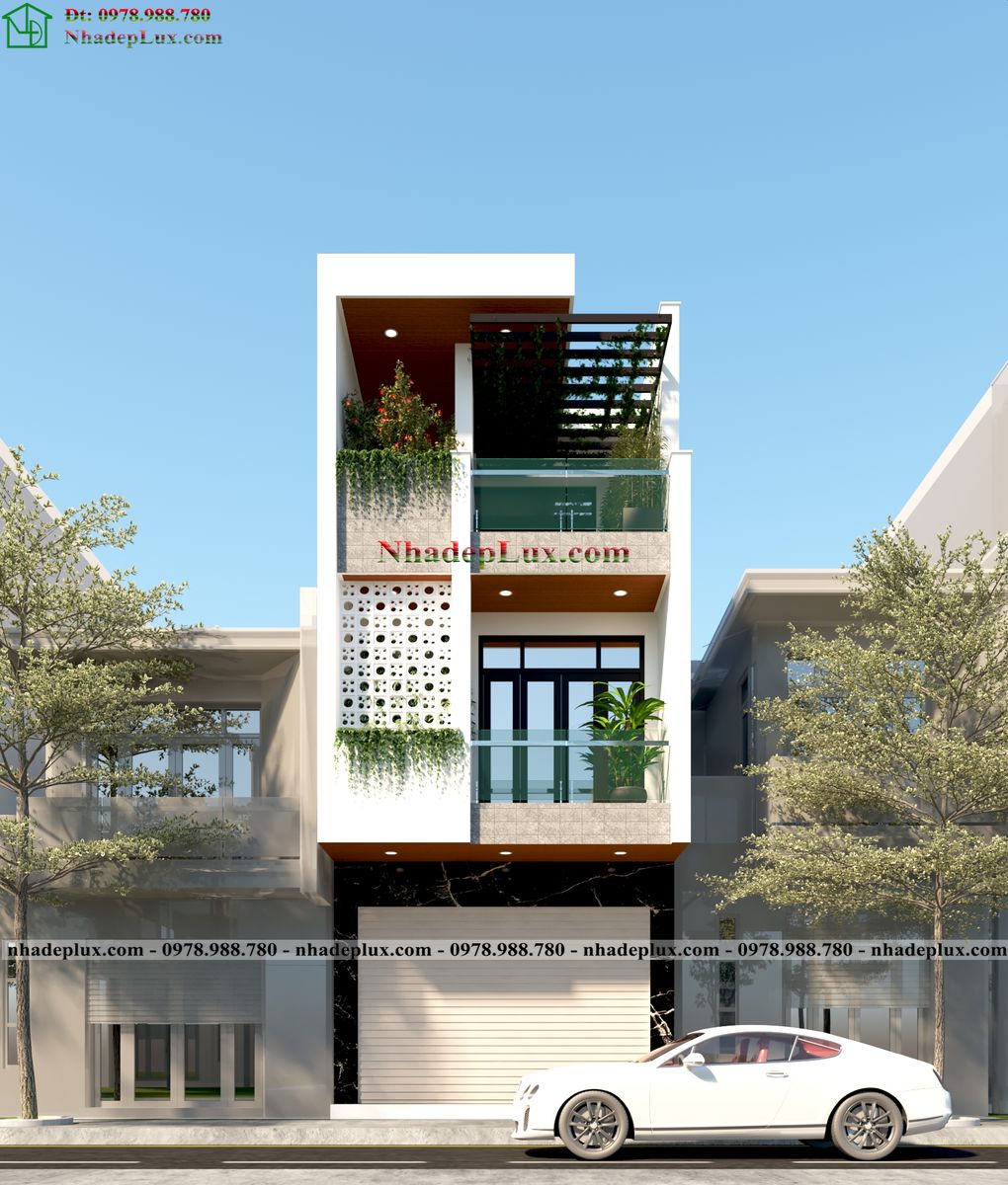 Mẫu nhà phố 3 tầng 4.5x18m hiện đại tại Thái Bình LUXNO3T8