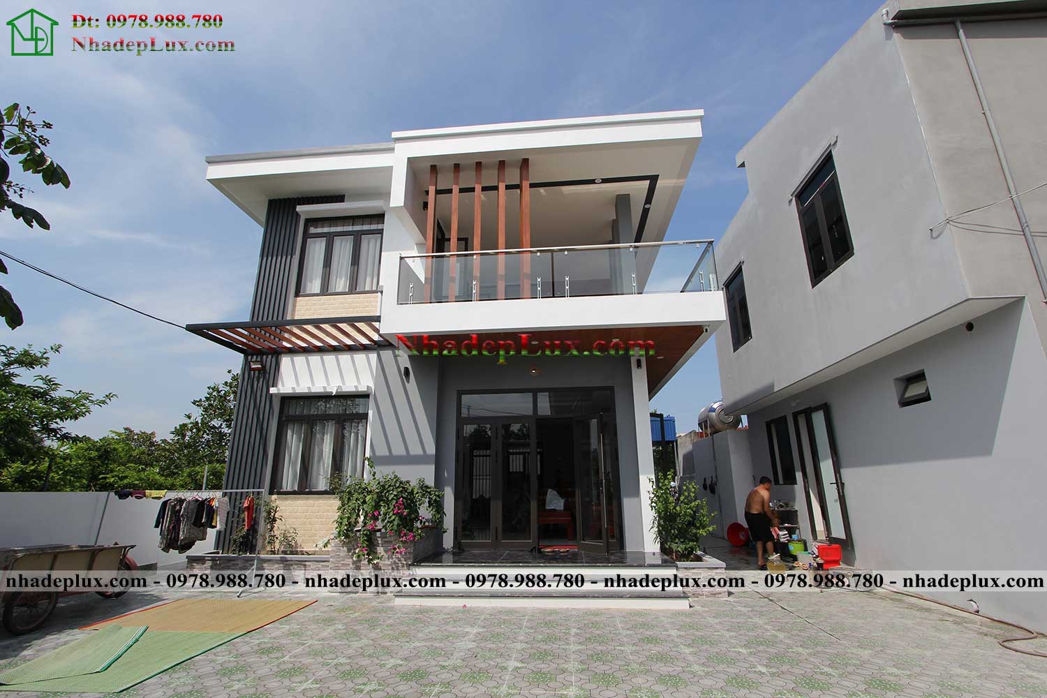 Mẫu nhà 2 tầng mái bằng tại Nam Định LUXTCN8